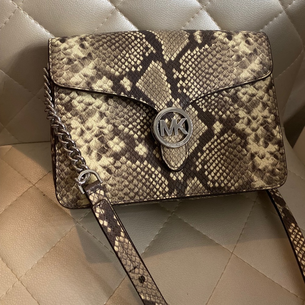 Michael khors snakeskin bag